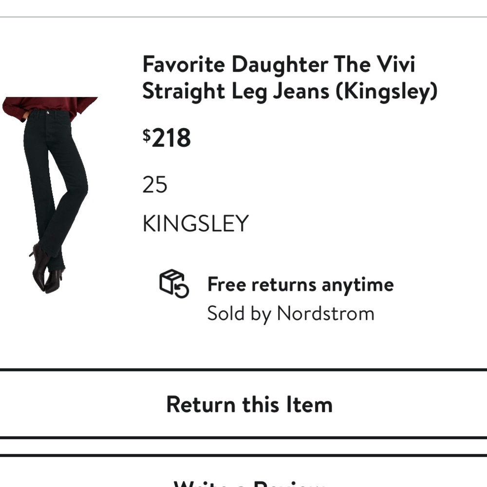 Favorite Daughter Vivi Straight Leg Jeans in color called Kingsley. - Picture 7 of 7
